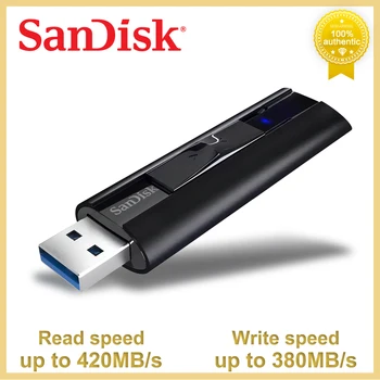 SanDisk Pendrive קיצוני פרו-USB3.2 מצב מוצק כונן פלאש ביצועים עד 420MB/s 128G 256G מתכת מקל זכרון USB המקורי