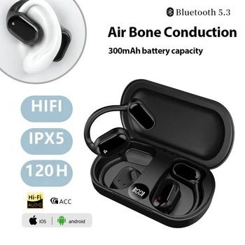 XG33 אוויר עצם הולכה Bluetooth 5.3 אוזניות אלחוטיות אוזניות 300mAh קיבולת הסוללה LED אוזניות ספורט אוזניות עם מיקרופון