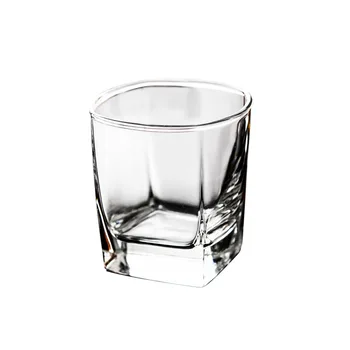 יצירתי וויסקי זכוכית אירופאי-אמריקאי שקוף מרובע מים כוס בר הרוח כוס 280M עמיד בחום תה כוס מיץ כוס