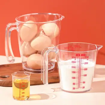 כוס מדידה שקופה סולם נייד למדוד נוזלי קנקן פלסטיק מכשיר המדידה כוס מוצרי מטבח אספקה הביתה