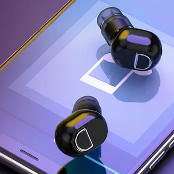מיני-אוזן Bluetooth 5.0 עמיד למים הפחתת רעש עסקים ספורט אוזניות אוזניות עם מיקרופון