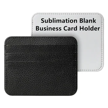 סובלימציה ריק עור PU תעודת זהות כרטיס אשראי עסקי מקרה מחזיק נשים גברים ארנק מטבעות הארנק עבור הדפסת תמונה אישית