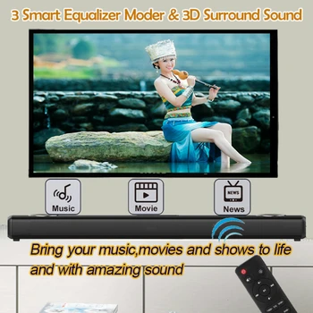 קולנוע ביתי Bluetooth רמקול 70W הקיר סאב וופר אלחוטי עם שליטה מרחוק תמיכה AUX USB HDMI ARC סיבים קואקסיאלי