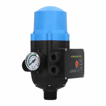 אוטומטי לחץ משאבה בקר עם מד-מים משאבת בקרה אלקטרונית מתג 220‑240V משאבת מים לחץ בקר